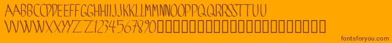 Spide Font – Brown Fonts on Orange Background