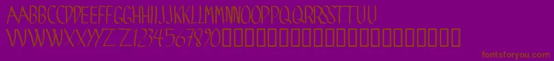 フォントSpide – 紫色の背景に茶色のフォント