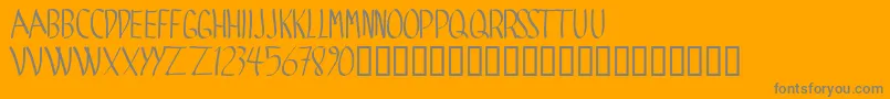 Spide Font – Gray Fonts on Orange Background