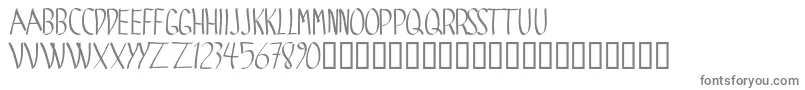 Spide-fontti – harmaat kirjasimet valkoisella taustalla