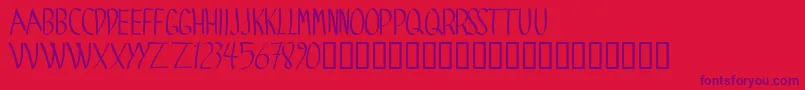 Spide-Schriftart – Violette Schriften auf rotem Hintergrund