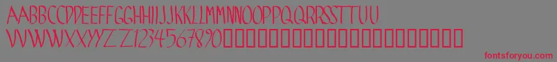Spide Font – Red Fonts on Gray Background
