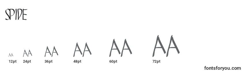Spide Font Sizes