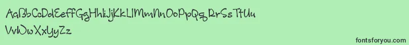 BmdEnoughForMe Font – Black Fonts on Green Background