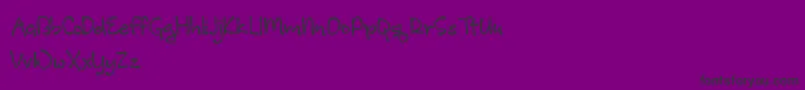 BmdEnoughForMe-Schriftart – Schwarze Schriften auf violettem Hintergrund