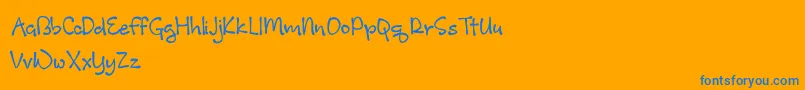BmdEnoughForMe Font – Blue Fonts on Orange Background