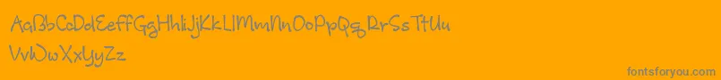 BmdEnoughForMe-Schriftart – Graue Schriften auf orangefarbenem Hintergrund