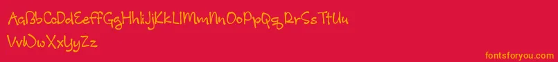 BmdEnoughForMe Font – Orange Fonts on Red Background