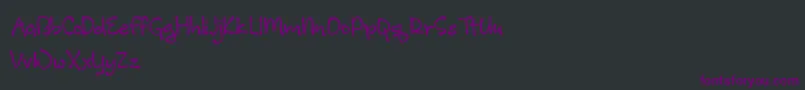 Czcionka BmdEnoughForMe – fioletowe czcionki na czarnym tle