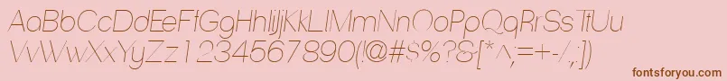 PassionsanspdabHairlinei2 Font – Brown Fonts on Pink Background