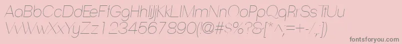 PassionsanspdabHairlinei2 Font – Gray Fonts on Pink Background