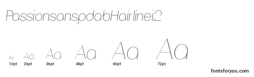 PassionsanspdabHairlinei2 Font Sizes