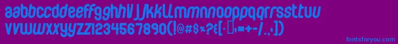 Bubbleboy Font – Blue Fonts on Purple Background