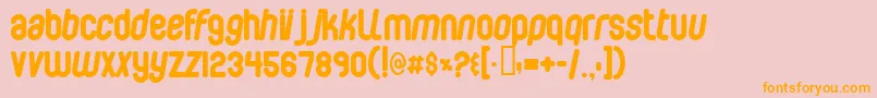 Bubbleboy Font – Orange Fonts on Pink Background