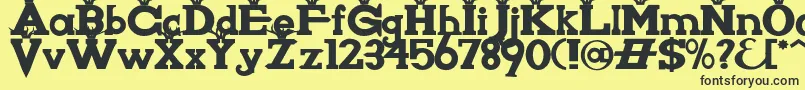 Knigwsna Font – Black Fonts on Yellow Background