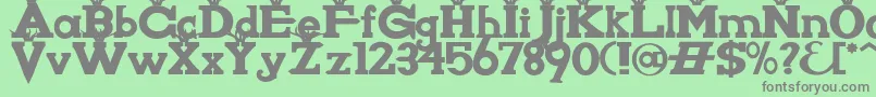 Knigwsna Font – Gray Fonts on Green Background