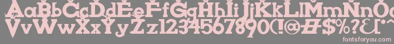 Knigwsna Font – Pink Fonts on Gray Background