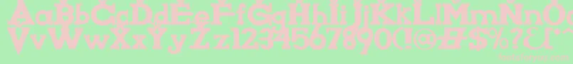 Knigwsna Font – Pink Fonts on Green Background