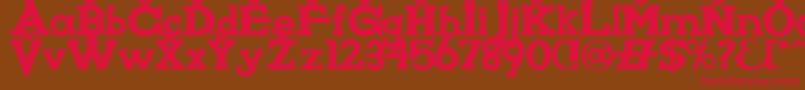 Knigwsna Font – Red Fonts on Brown Background
