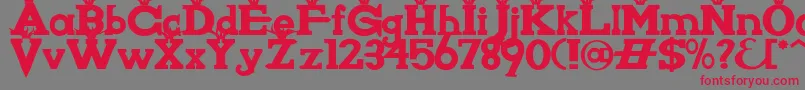 Knigwsna Font – Red Fonts on Gray Background