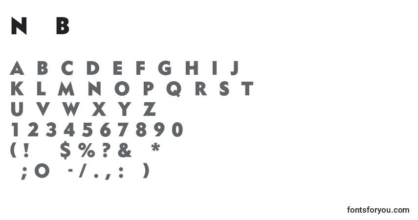 Czcionka NiveaBold – alfabet, cyfry, specjalne znaki