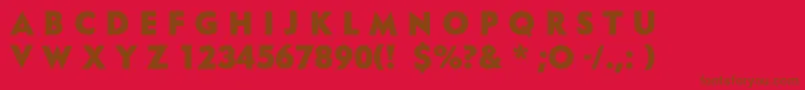 NiveaBold Font – Brown Fonts on Red Background