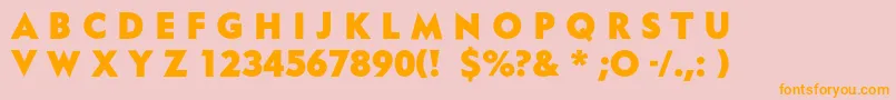 NiveaBold Font – Orange Fonts on Pink Background