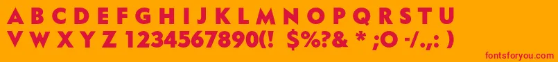 NiveaBold Font – Red Fonts on Orange Background