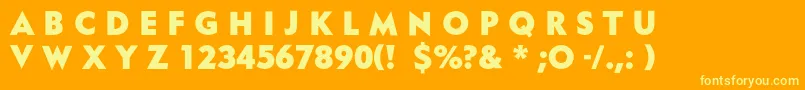 NiveaBold Font – Yellow Fonts on Orange Background