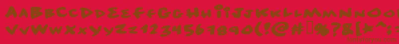 Lisätietoja No Consequence-fontista No Consequence-fontti – ruskeat fontit punaisella taustalla
