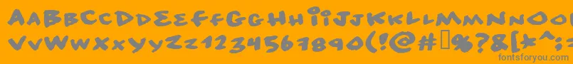 フォントNo Consequence – オレンジの背景に灰色の文字