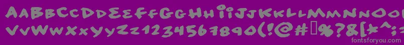 フォントNo Consequence – 紫の背景に灰色の文字