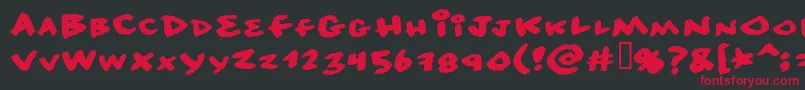 No Consequence Font – Red Fonts on Black Background