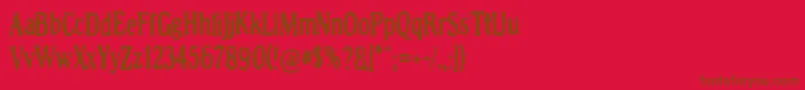 Lumenharmaa Font – Brown Fonts on Red Background