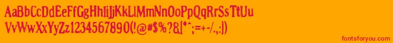 Lumenharmaa Font – Red Fonts on Orange Background