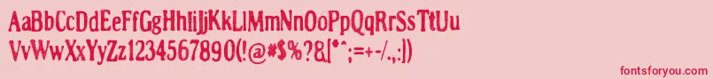 Lumenharmaa Font – Red Fonts on Pink Background