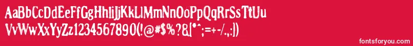 Lumenharmaa Font – White Fonts on Red Background