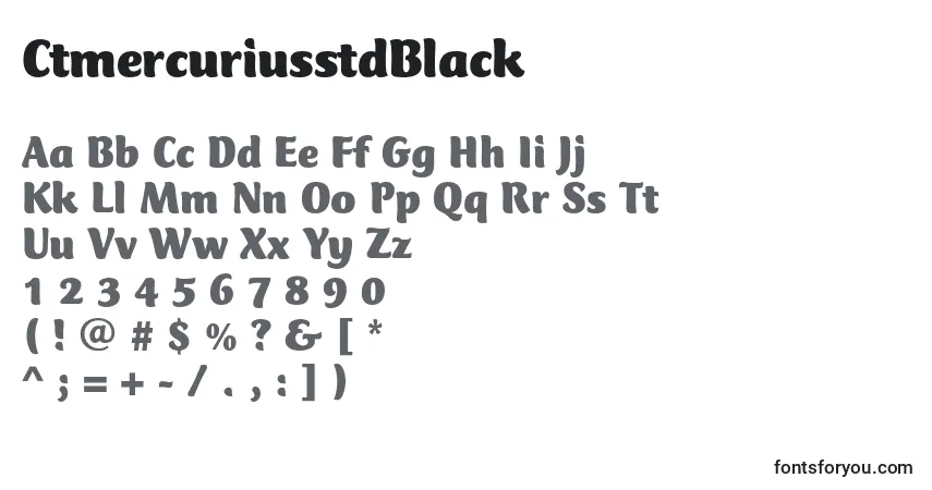 Шрифт CtmercuriusstdBlack – алфавит, цифры, специальные символы