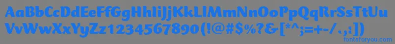 CtmercuriusstdBlack-Schriftart – Blaue Schriften auf grauem Hintergrund