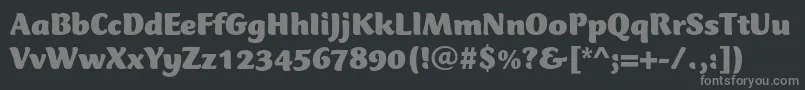 フォントCtmercuriusstdBlack – 黒い背景に灰色の文字