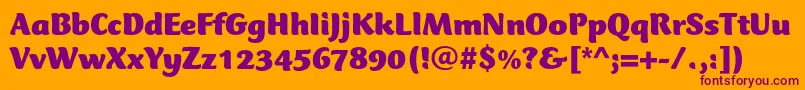 CtmercuriusstdBlack Font – Purple Fonts on Orange Background