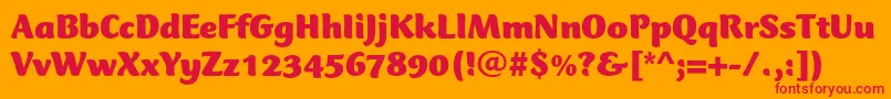 CtmercuriusstdBlack-Schriftart – Rote Schriften auf orangefarbenem Hintergrund