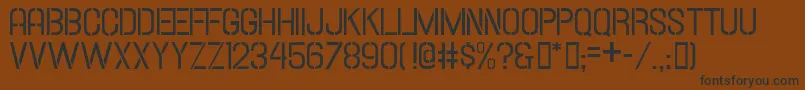 Hallandalestencil Font – Black Fonts on Brown Background