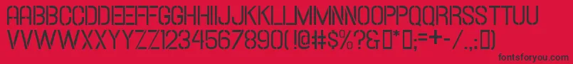 Hallandalestencil Font – Black Fonts on Red Background