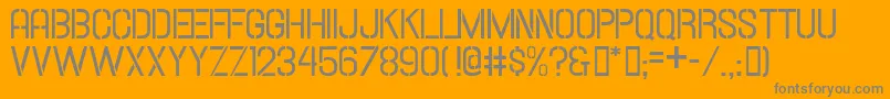 Hallandalestencil Font – Gray Fonts on Orange Background
