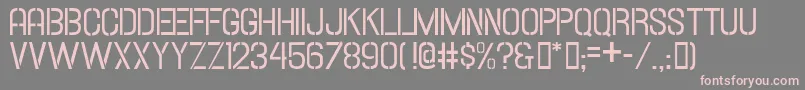 Hallandalestencil Font – Pink Fonts on Gray Background