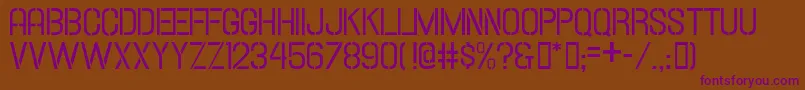 Hallandalestencil Font – Purple Fonts on Brown Background