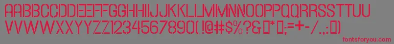 Hallandalestencil Font – Red Fonts on Gray Background