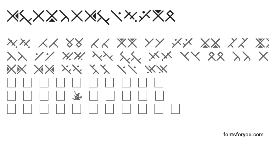 Шрифт VothStVoyager – алфавит, цифры, специальные символы