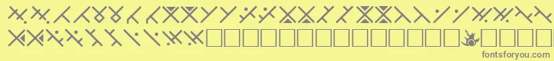 Шрифт VothStVoyager – серые шрифты на жёлтом фоне